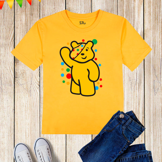 Pudsey Bear Children In Need Kids T Shirt
