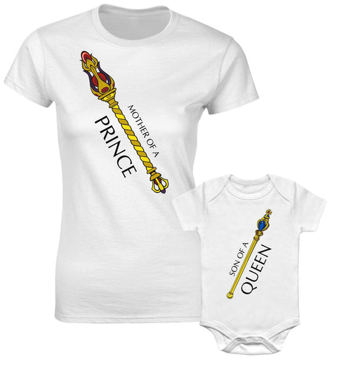 Mother Of A Prince Son Of A Queen Scepter Royal Son Family Matching T shirts