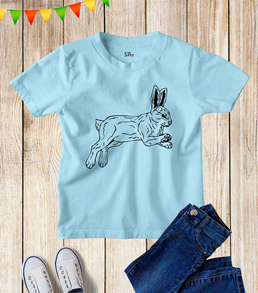 Kids Rabbit Hare Wildlife Animal Graphic T Shirt