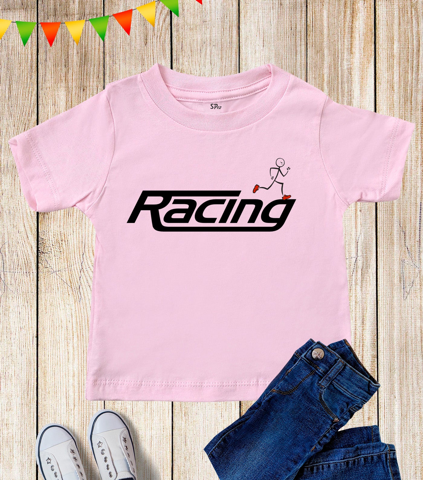 Racing Sports Day Kids T Shirt