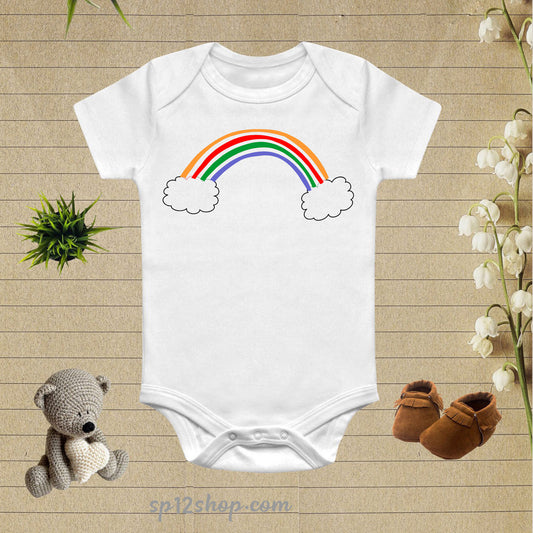 Rainbow Funny Gift Baby Bodysuit Onesie
