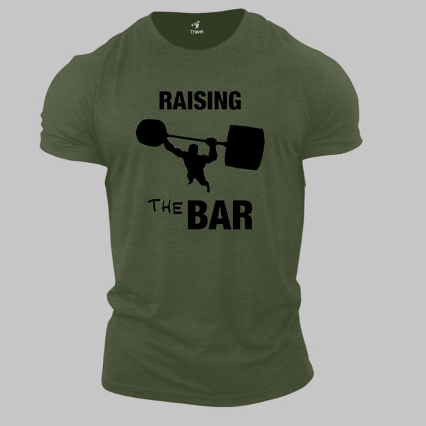 Raising The Bar Barbell Row Gym Crossfit Fitness T shirt