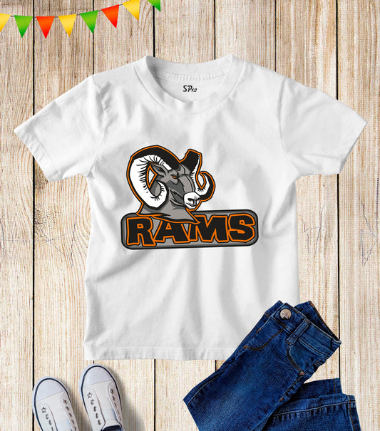 Kids Rams Slogan Ram Animal Graphic T Shirt