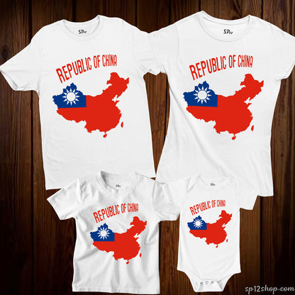Republic of China Flag T Shirt Olympics FIFA World Cup Country Flag Tee Shirt