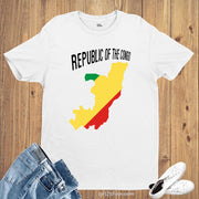 Republic of the Congo Flag T Shirt Olympics FIFA World Cup Country Flag Tee Shirt