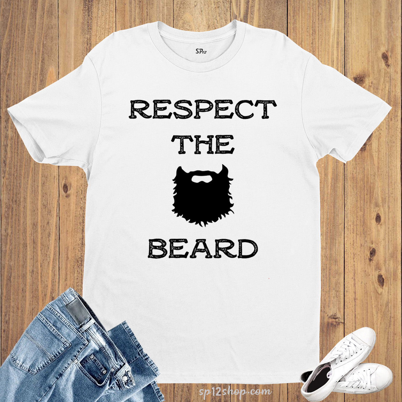 Respect the Beard Mustache t Shirt