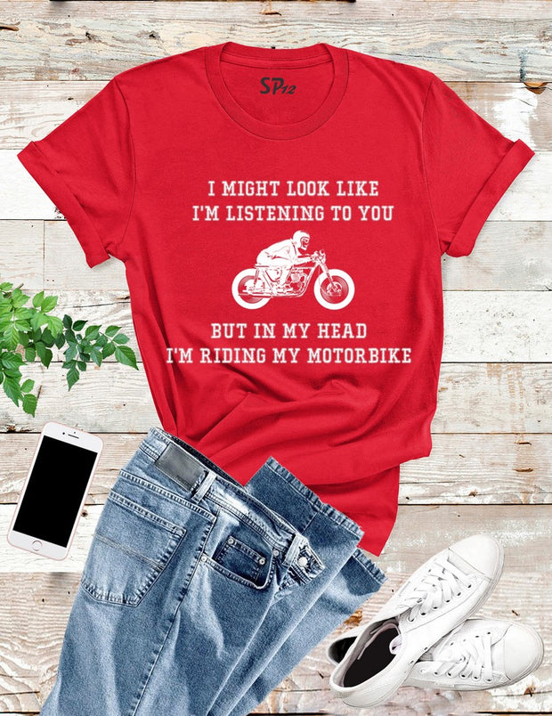 Riding Motorbike T Shirt