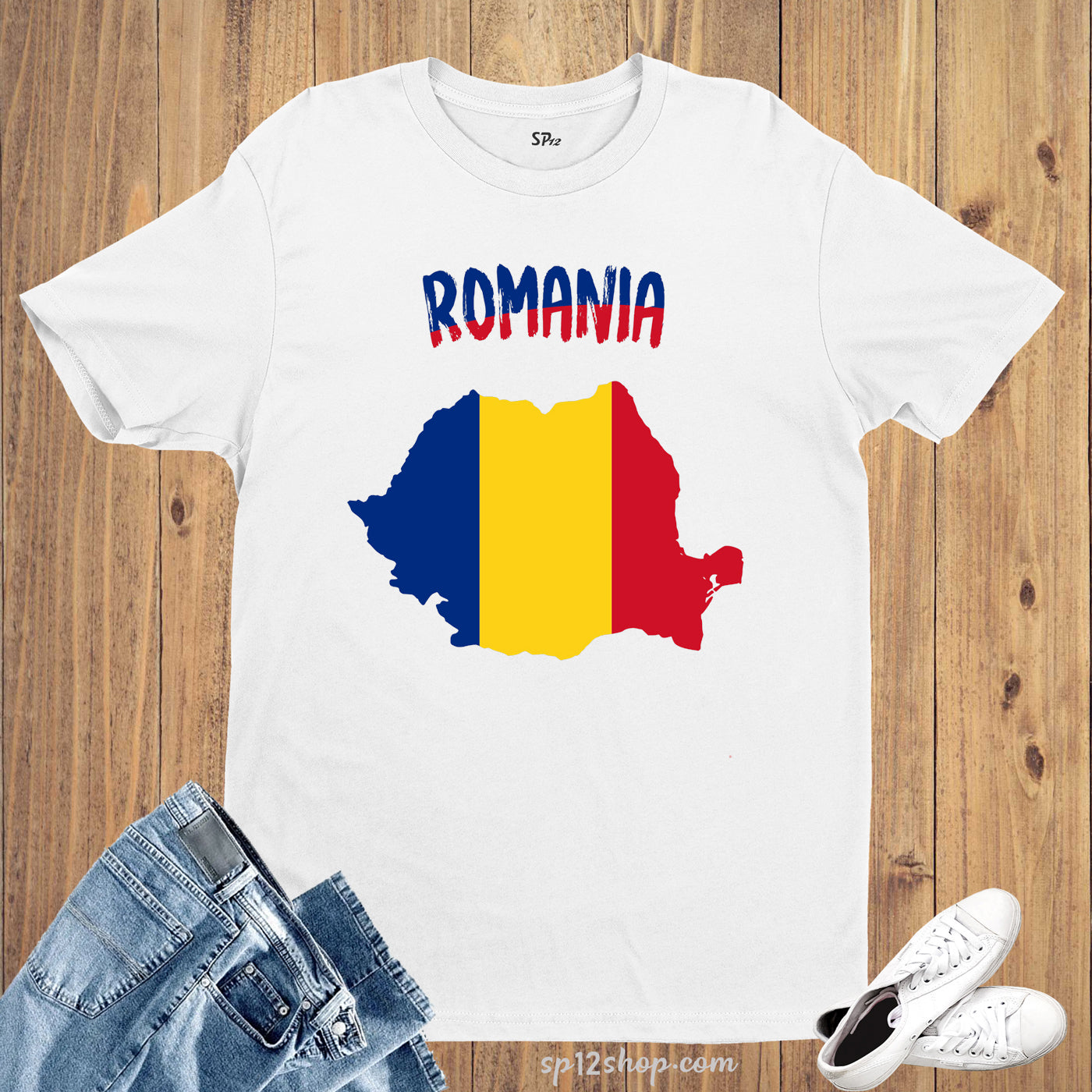 Romania Flag T Shirt Olympics FIFA World Cup Country Flag Tee Shirt