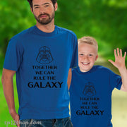 Rule The Galaxy Dad Son Father Daddy Daughter Matching T shirt