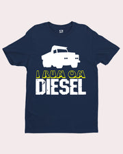 Run On Diesel Truck Car Driver Rider Wheels Collectors Automobile T Shirt