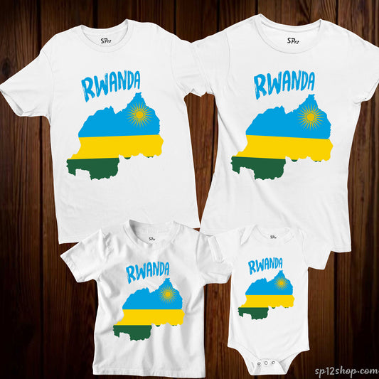 Rwanda Flag T Shirt Olympics FIFA World Cup Country Flag Tee Shirt