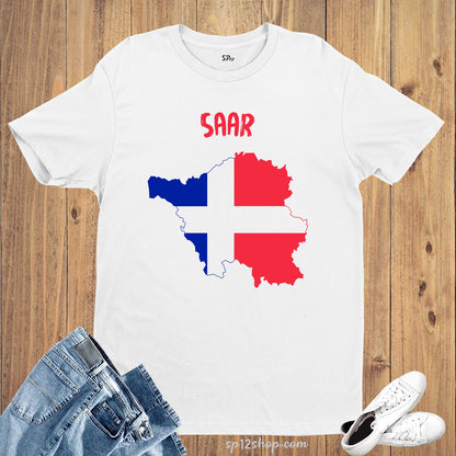 Saar Flag T Shirt Olympics FIFA World Cup Country Flag Tee Shirt
