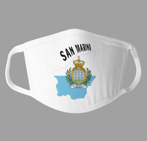 Sanmarino Flag Face Mask Cover Patriotic Facemask Covering