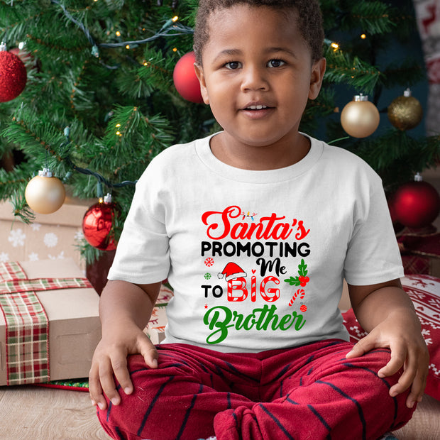 Santa's Promoting Me To Big Brother Kids T Shirt