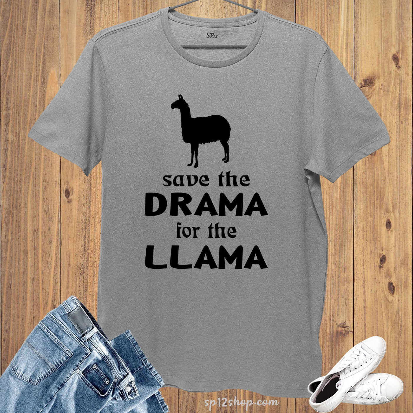 Save The Drama For The Llama Funny Slogan T shirt