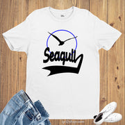 vSeagulls Bird Logo Football Sports Holiday Banner Graphic T shirt