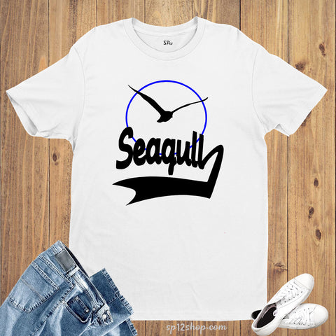 vSeagulls Bird Logo Football Sports Holiday Banner Graphic T shirt