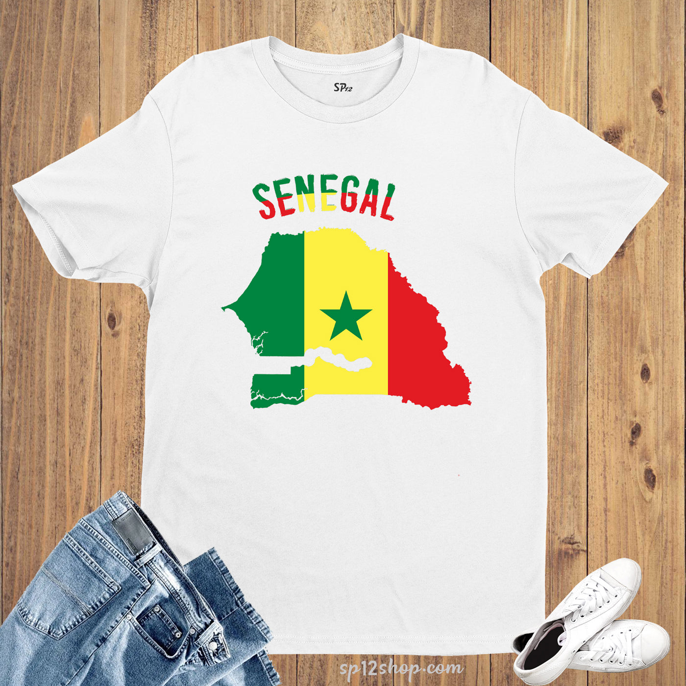 Senegal Flag T Shirt Olympics FIFA World Cup Country Flag Tee Shirt