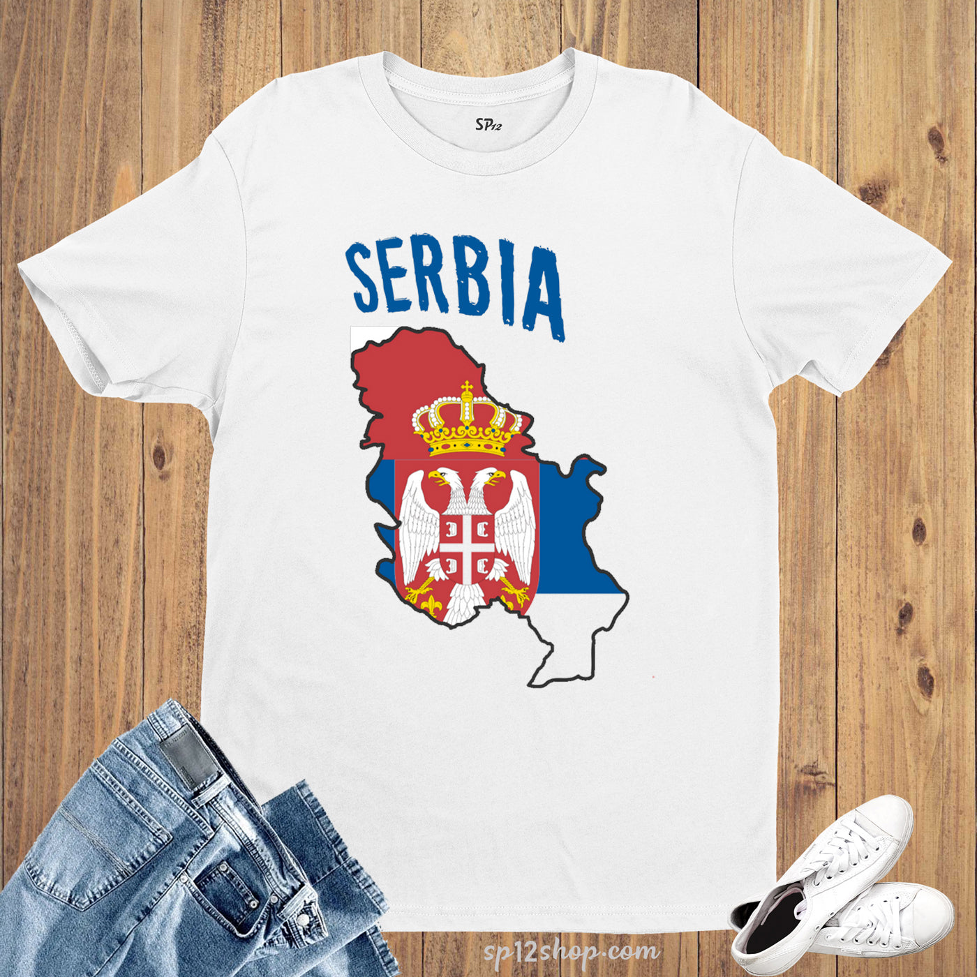 Serbia Flag T Shirt Flag T Shirt Olympics FIFA World Cup Country Flag Tee Shirt