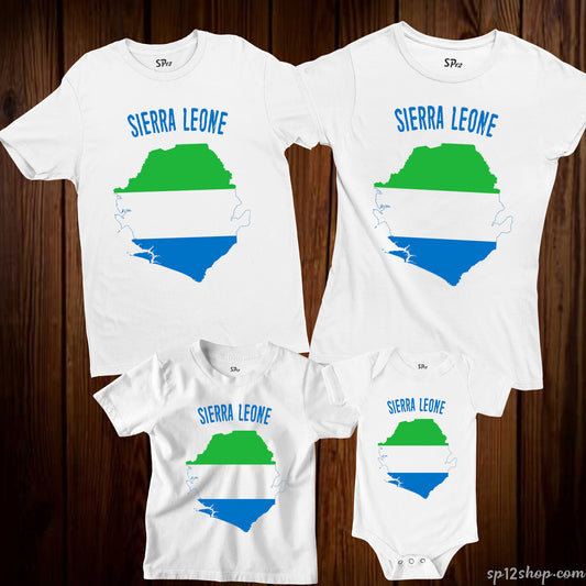 Sierra Leone Flag T Shirt Olympics FIFA World Cup Country Flag Tee Shirt