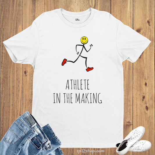 Slogan T shirt Athlete In The Making Marathon