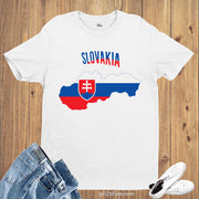 Slovakia Flag T Shirt Olympics FIFA World Cup Country Flag Tee Shirt