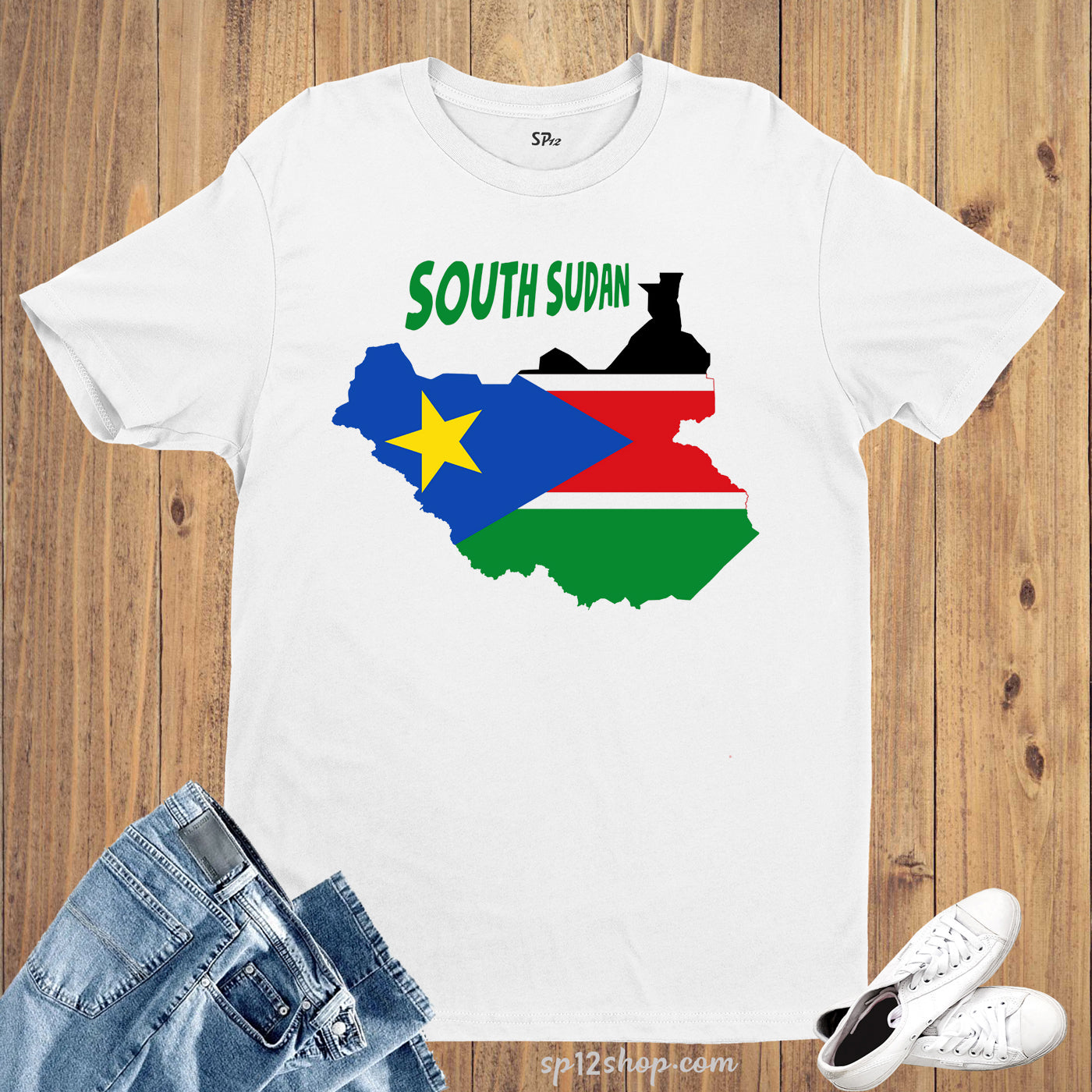 South Sudan Flag T Shirt Olympics FIFA World Cup Country Flag Tee Shirt