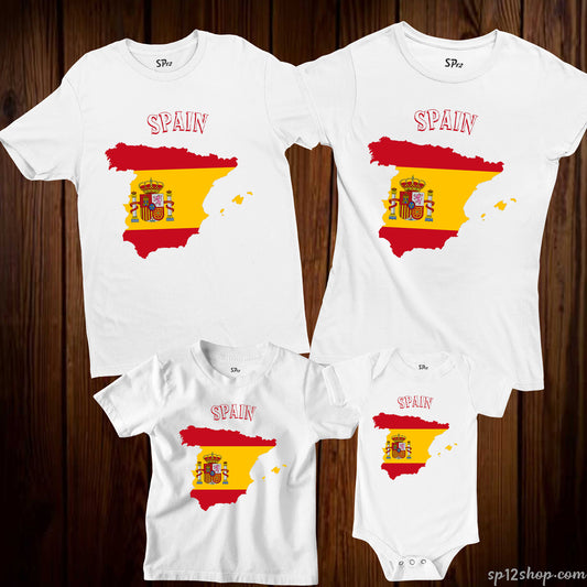 Spain Flag T Shirt Olympics FIFA World Cup Country Flag Tee Shirt