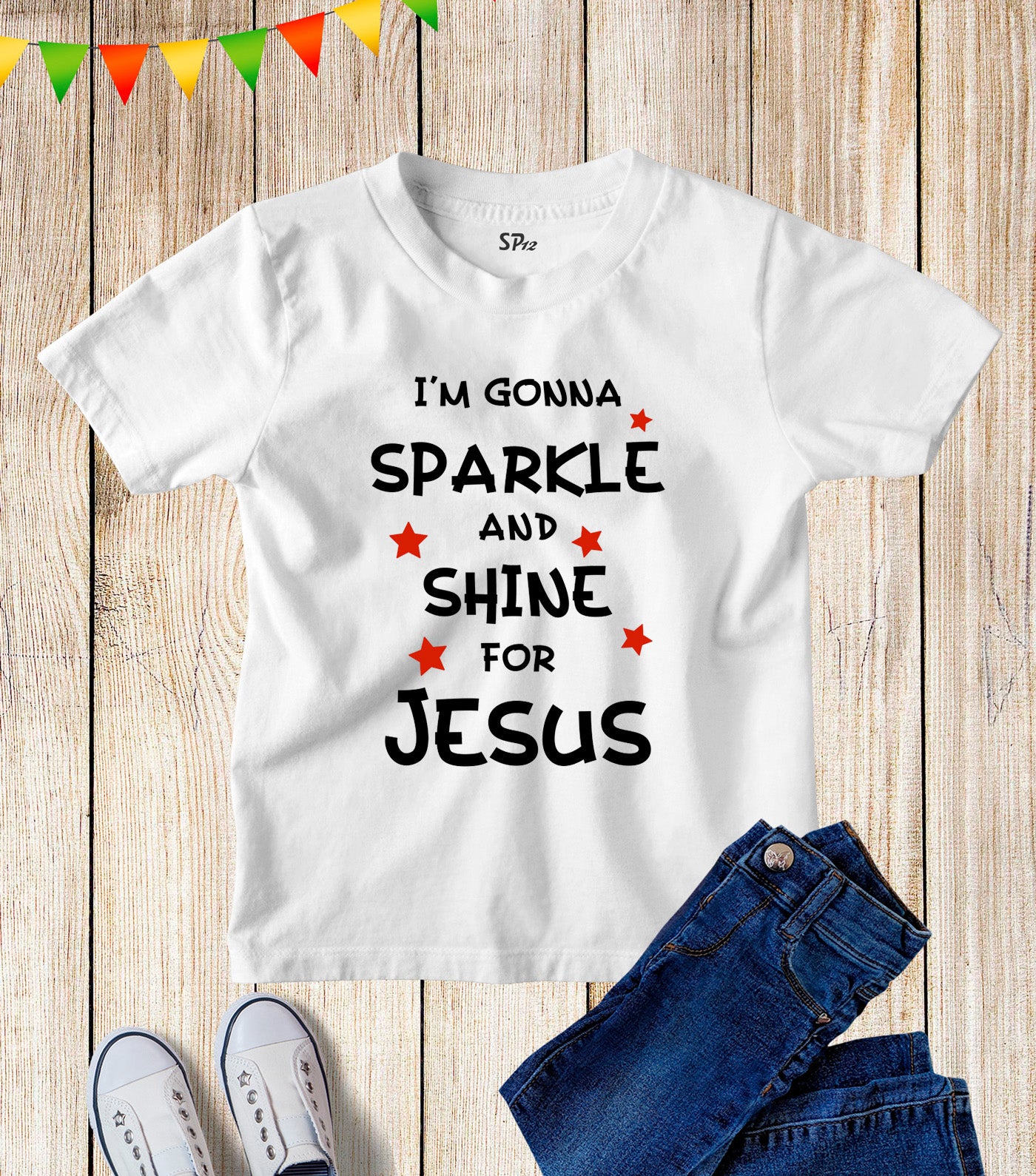 I am Gonna Sparkle And Shine For Jesus Kids t Shirt