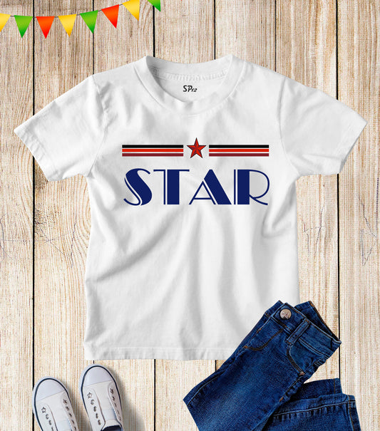 Star Graphic Sign Kids T Shirt