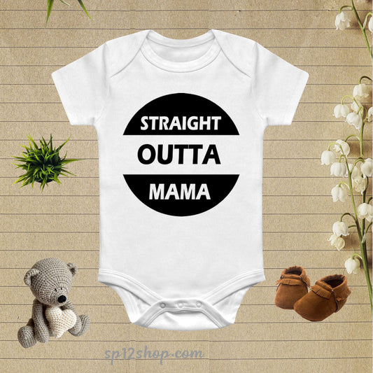 Straight Outta Mama Baby Bodysuit Onesie