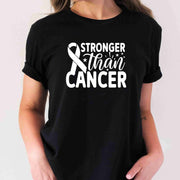 Stronger Than Cancer Awareness Support Cancer Breast Cancer T-Shirt