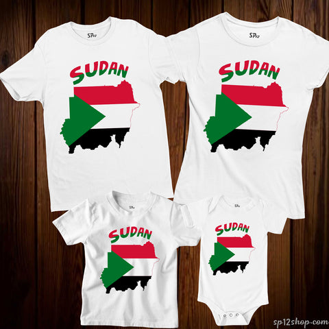 Sudan Flag T Shirt Olympics FIFA World Cup Country Flag Tee Shirt