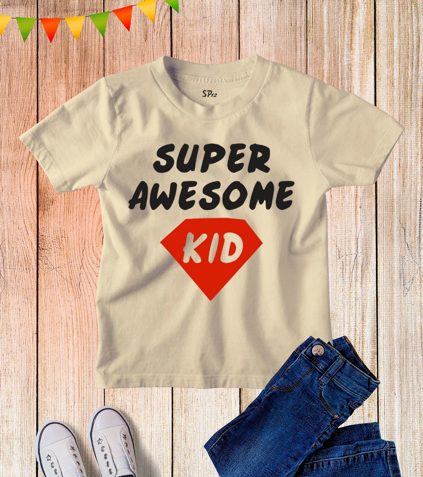 Kids Super Awesome Hero Birthday Christmas T Shirt