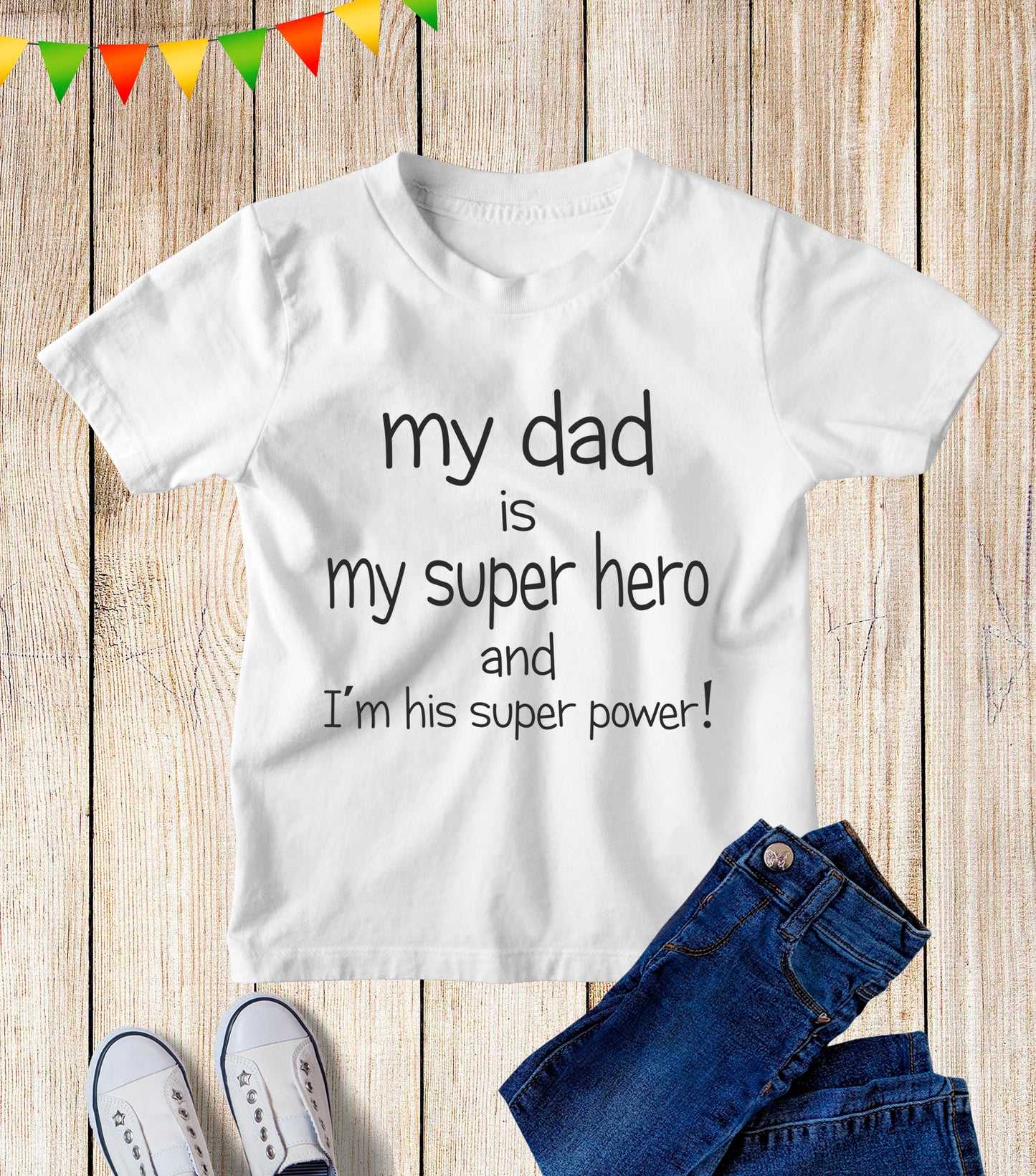 Super Hero Dad Kids T Shirt