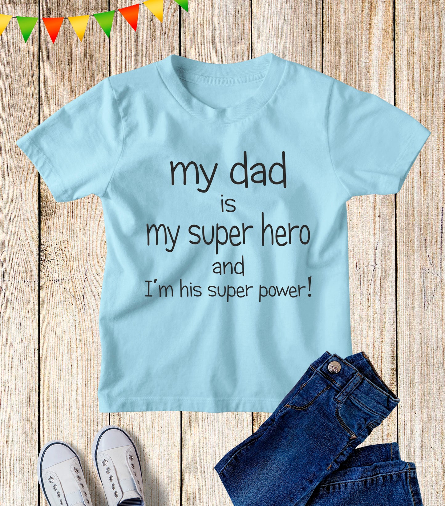 Super Hero Dad Kids T Shirt