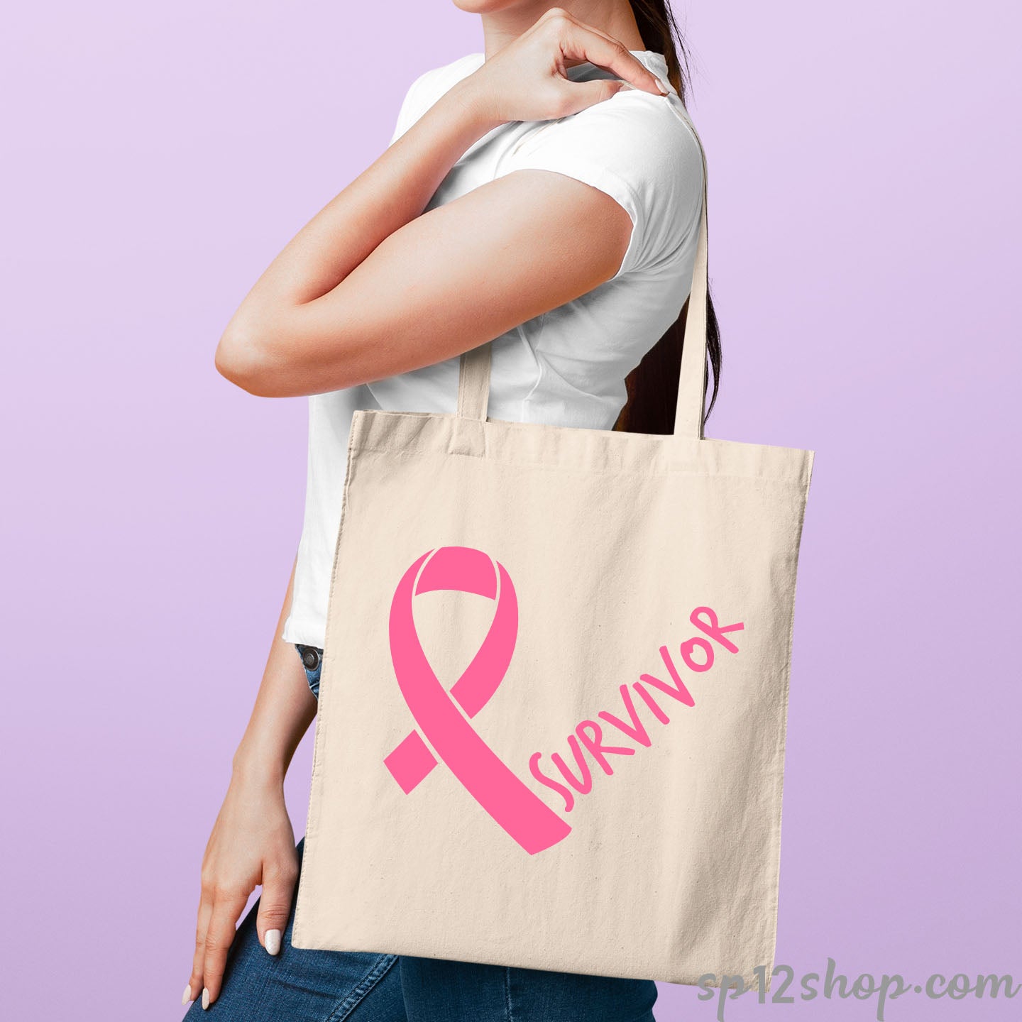 Survivor Breast Cancer Awareness Tote Bag