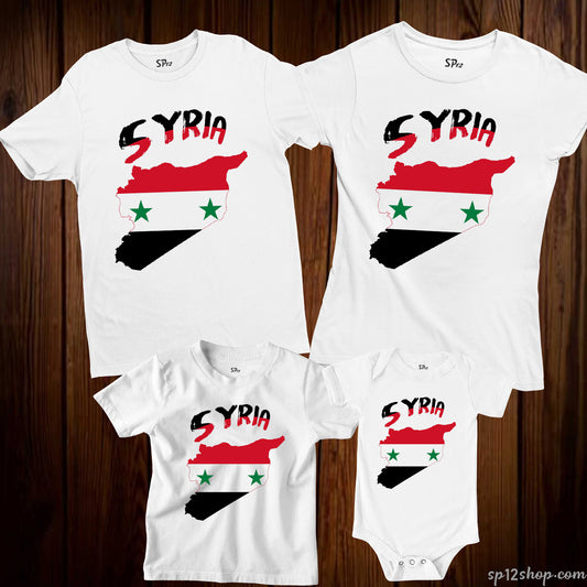 Syria Flag T Shirt Olympics FIFA World Cup Country Flag Tee Shirt