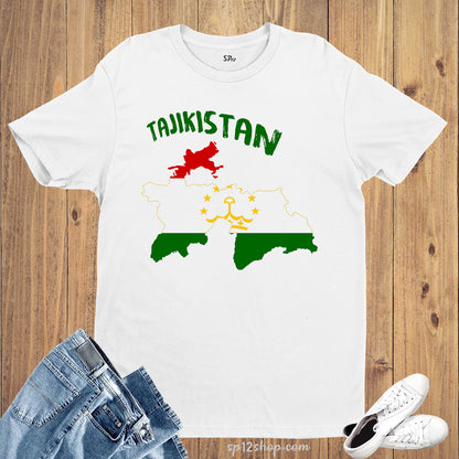 Tajikistan Flag T Shirt Olympics FIFA World Cup Country Flag Tee Shirt