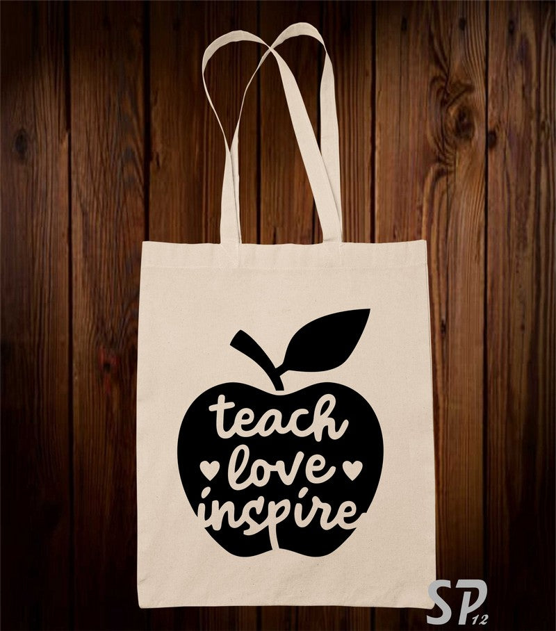 Teacher Love Inspire Tote Bag