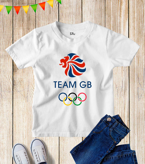 Kids Team GB Sports Great British Britain Olympics T Shirt