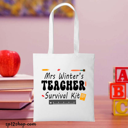 Printable Teachers Appreciation Custom Thank You Gift Shopping Tote Bag