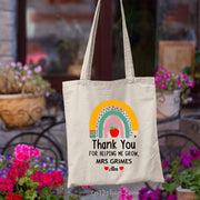 Thank You For Helping Me Grow Personalize Teacher Tote Bag
