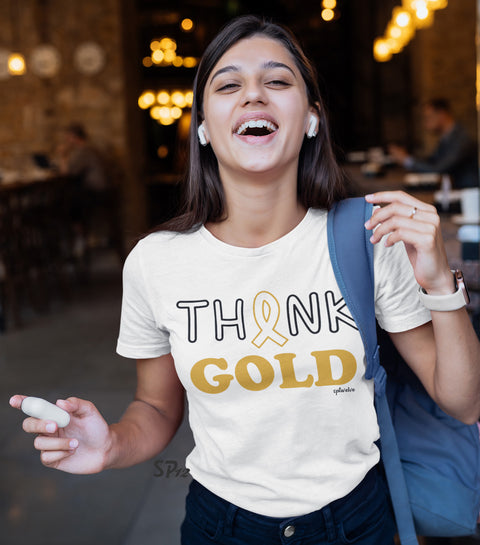 Think Gold Awareness Autism T Shirt
