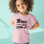 Three And Killin It Birthday Shirt