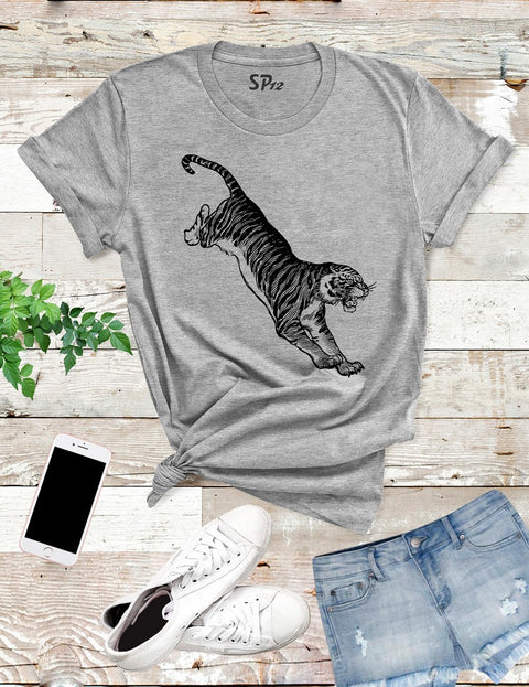 Tiger Jumping T Shirt