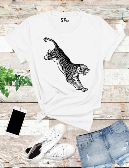 Tiger Jumping T Shirt