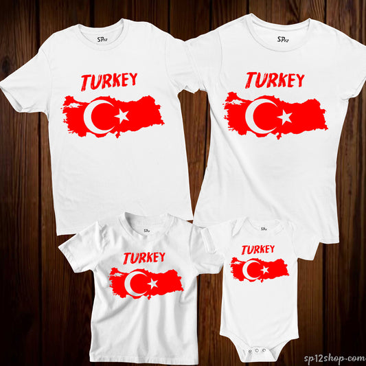 Turkey Flag T Shirt Olympics FIFA World Cup Country Flag Tee Shirt