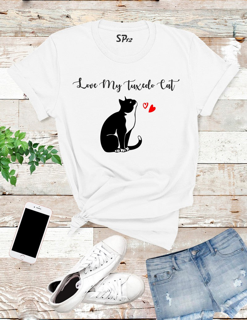 Tuxedo Cat Love T Shirt