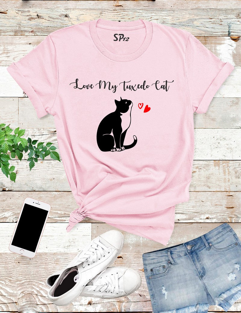 Tuxedo Cat Love T Shirt
